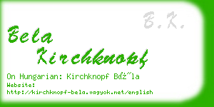 bela kirchknopf business card